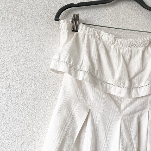 Free People Frills & Thrills White Strapless Ruffle Summer Cottagecore Romper - Picture 4 of 11